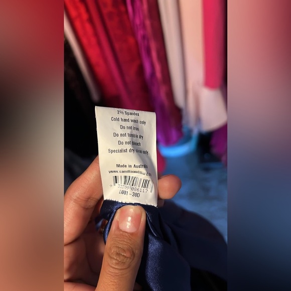 Camilla and Marc Navy Sequin Dress - Quarter Sleeve - Knee Length - Picture 4 of 10